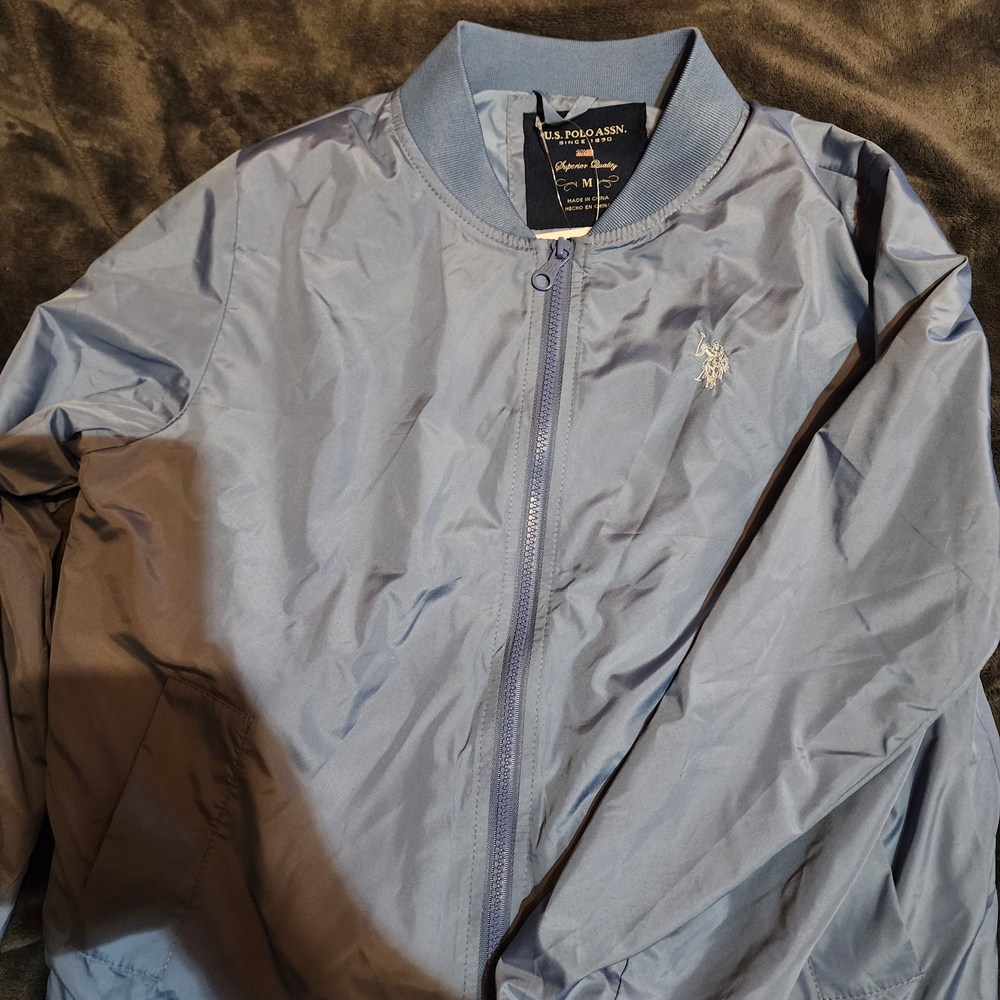 U.S. Polo Assn. Women's Light Blue Bomber Jacket